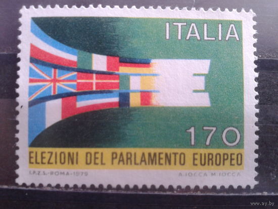 Италия, 1979. Выборы в Европарламент, флаги участников*