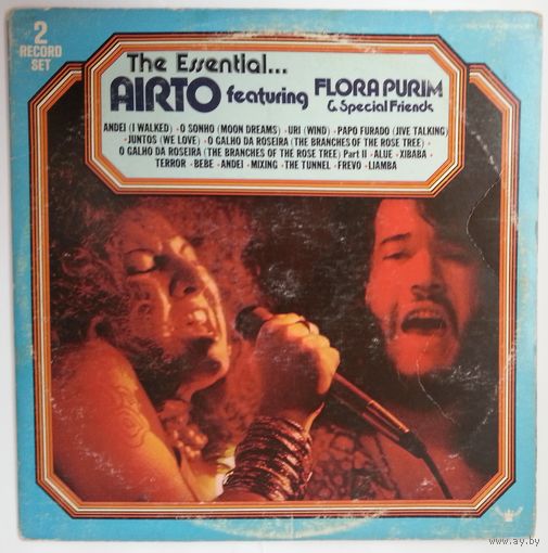 2LP Airto featuring Flora Purim – The Essential Airto (1976) Jazz, Latin, Folk, World, & Country,  Fusion, Samba, Batucada
