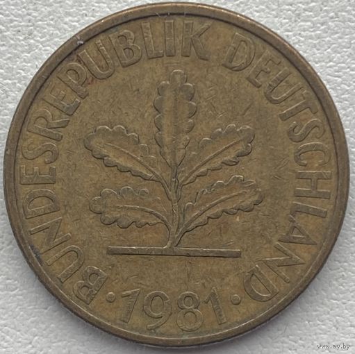 Германия 10 пфеннигов 1981 г. J