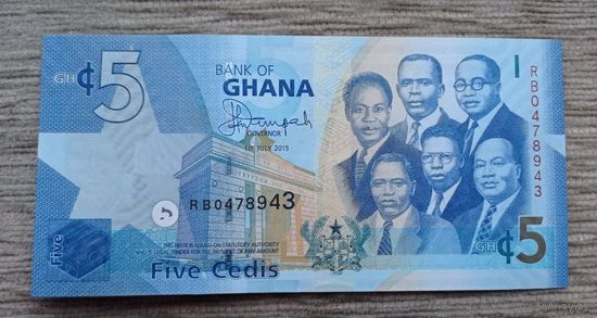 Werty71 Гана 5 седи 2015 банкнота