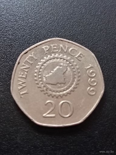 Гернси 20 пенсов 1999 г.