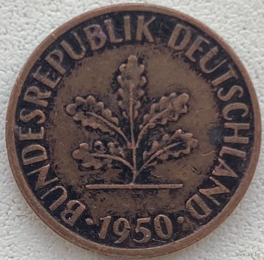 Германия 1 пфенниг 1950 г. J