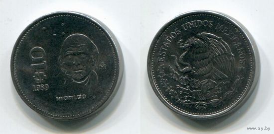 Мексика. 10 песо (1989, aUNC)