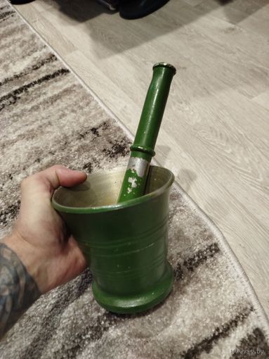 Большая ступка с пестиком,алюминий,с рубля