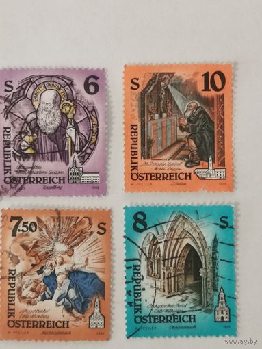 Аббатства Австрии. Марки серии 1993 -1995 гг.