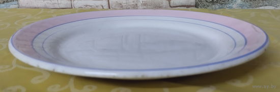 Тарелка-1 эпохи СССР. Будянский фаянсовый завод - Серп и Молот (Буды), 1957-1965 гг