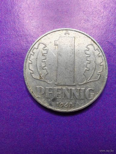 Германия ГДР 1 пфеннинг 1968 А