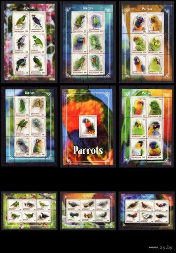 СЕРИЯ Блоков птицы  фауна MNH