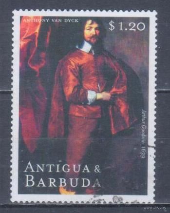 [158] Антигуа и Барбуда 2000. Культура.Искусство.Живопись.Ван Дайк. Гашеная марка.