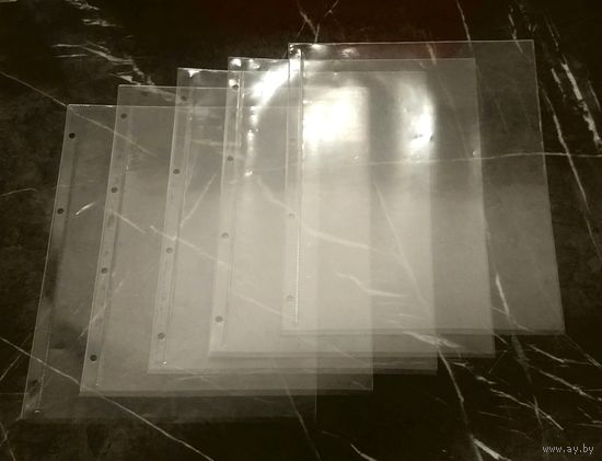 Листы Файлы для Бон Фотографий Конвертов на 1 Ячейку Карман * СЕМЬ листов в Лоте * формат Оптима OPTIMA * 245 на 310 мм * СОМС