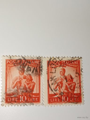 Италия 1945 Объединенная семья и весы