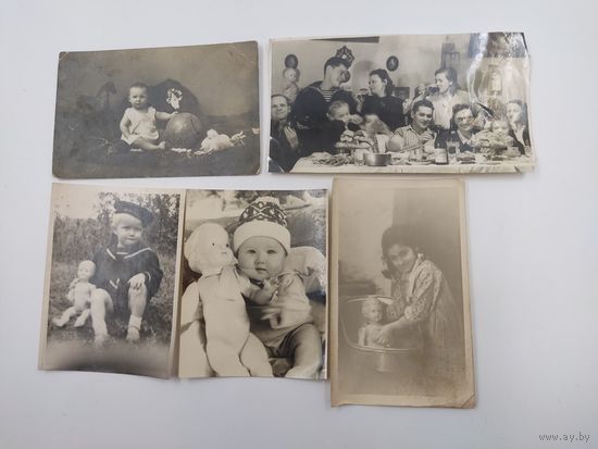 Старинные фотографии детей с игрушками (ранний СССР). Фотокарточка 1909 год