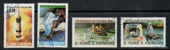 САН ТОМЕ И ПРИНСИПИ /1980/ КОСМОС / Серия 4 Марки