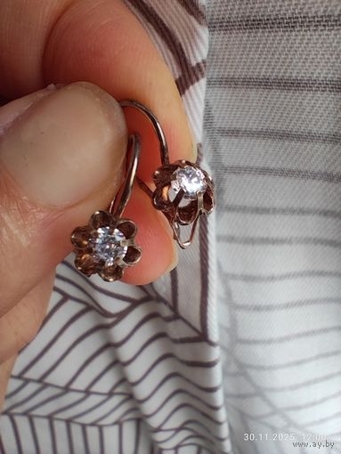 Серьги тюльпаны 925 Харьков