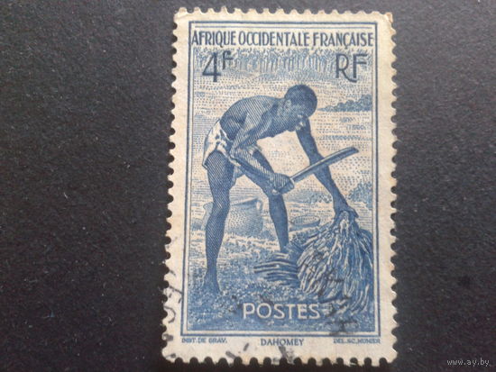 Западная Африка фр. колония 1947 туземец