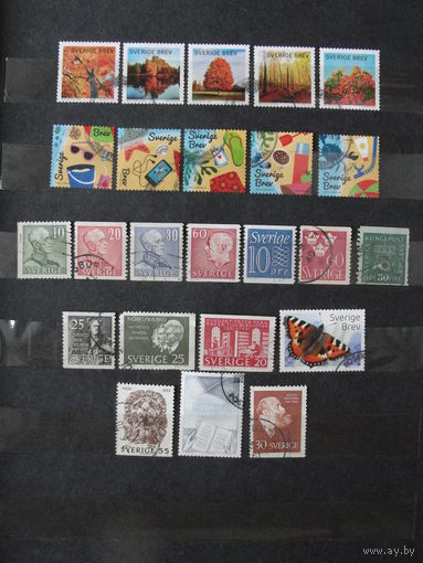 Продажа коллекции с 1 рубля! Почтовые марки Швеции.