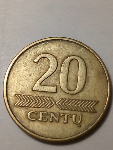 20 центов Литва 2009 год