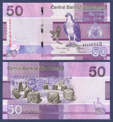 Гамбия, 50 даласи 2023 г., P-W40, UNC