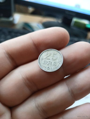 25 эре 1919 Дания серебро