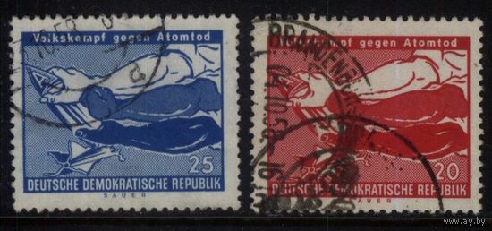 ГЕРМАНИЯ, ГДР - 1958 [Mi. 655-656] Гашеная (DDR01)