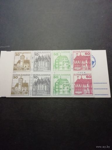 ФРГ 1980 Буклет Мi 23 oZ H-Blatt 28 8 марок серии "Стандарт. Архитектура" (чистый**) Mi.913cd-914cd,1028cd,1038cd каталог 16.00 евро