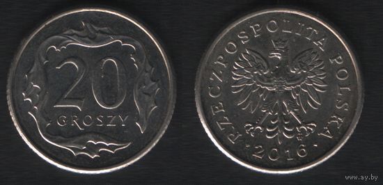 Польша y280 20 грош 2016 год (mw) (_alb2