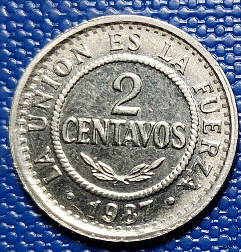 Боливия 2 сентаво 1987 г.