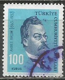 Турция. Ахмет Расим. Писатель. 1964г. Mi#1908.
