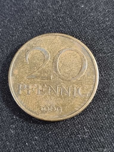 ГДР 20 пфеннигов 1969