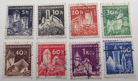 Чехословакия 1960. Чехословацкие замки. Полная серия