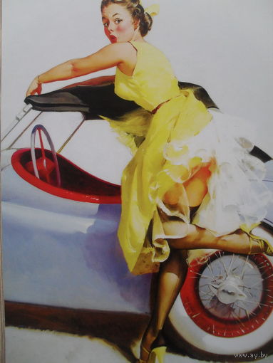 ЧИСТАЯ ОТКРЫТКА PIN-UP. худ. GIL ELVGREN.