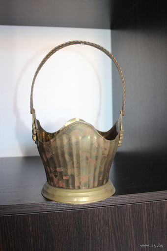 Металлическая, декоративная, корзинка, клеймо.