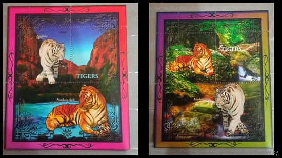 СЕРИЯ Блоков кошки собаки тигры  фауна  MNH