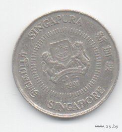 РЕСПУБЛИКА СИНГАПУР. 10 ЦЕНТОВ 1991. ЦВЕТЫ