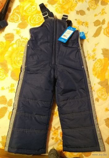 Полукомбинезон утепленный для девочки, р.92-56-51, синий, большемерит,новый