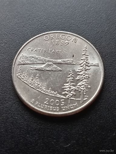 США 25 центов  2005 г. P -  Орегон