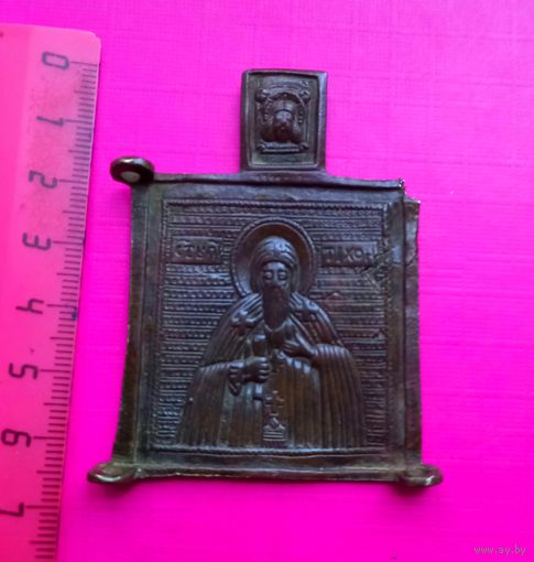 Икона меднолитая Святой Тихон