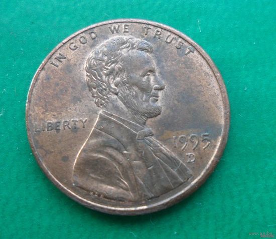 1 цент США 1995 г.в. D