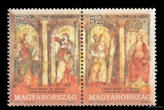 2006 Венгрия 5114-5115 Кардинальные добродетели ЖИВОПИСЬ **//ОБ