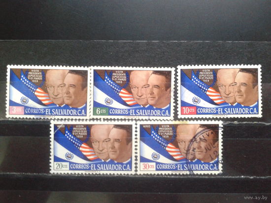 Сальвадор, 1959. Визит президента Лемуса в США ,флаги