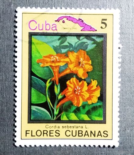 Марка Куба 1983 год Цветы