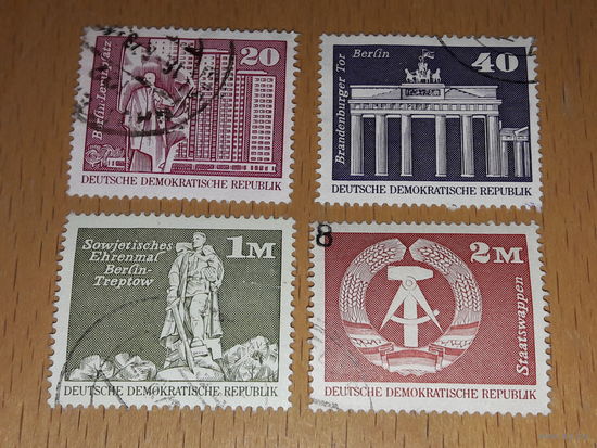Германия ГДР 1973 Стандарт. Большой формат. 4 марки одним лотом