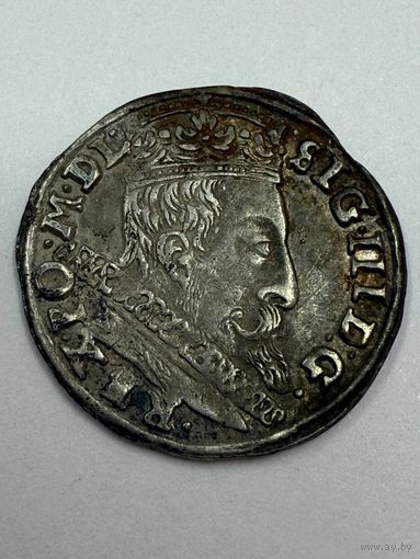 С 1 рубля! R1 Трояк (3гроша) 1597 Литва дата внизу Сигизмунд 3 Распродажа коллекции!