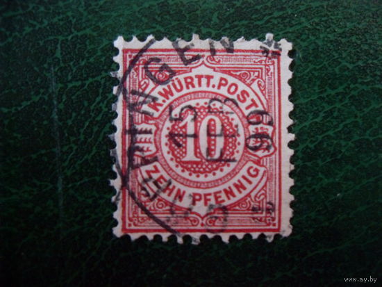 DR Mi.46 Вюртемберг. Германия 1875 год