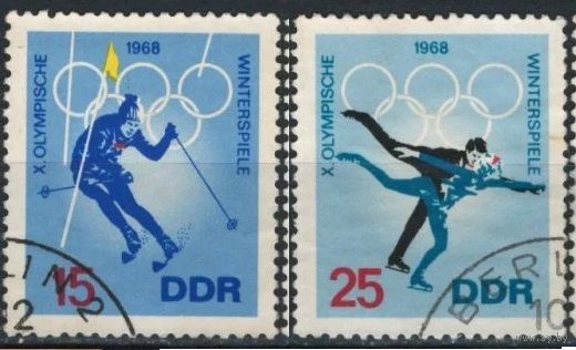 Германия ГДР 1968 год Спорт Гренобль Зимние олимпийские игры Лыжи  Фигурное катание