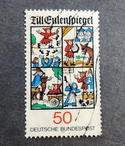 Марка Германия 1977 год Сказки