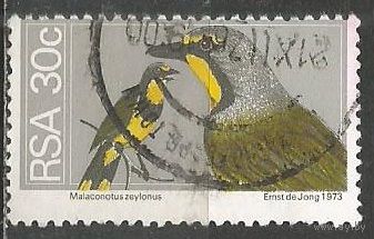 ЮАР. Птицы. Желтоклювый токо. 1974г. Mi#458.