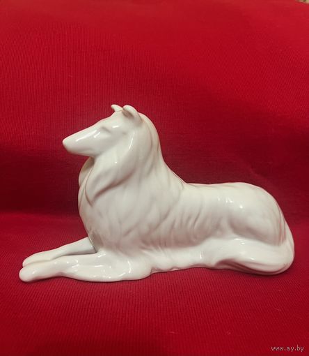 Фарфоровая статуэтка  собака (собачка) "Колли" ДОБРУШ. АУКЦИОН не с рубля без МПЦ.
