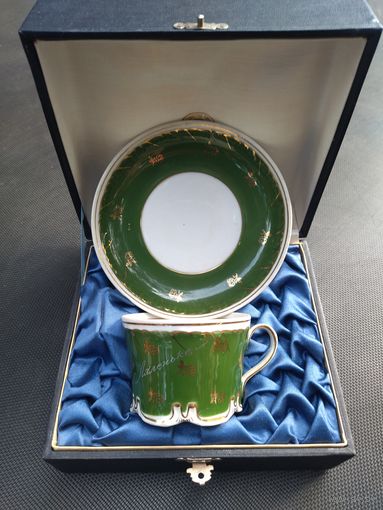 Чашка с блюдцем. Лимож - Гарднер 1954 год!