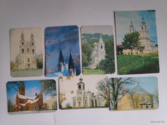 Календари с видами христианских храмов за 1990-1991 гг.